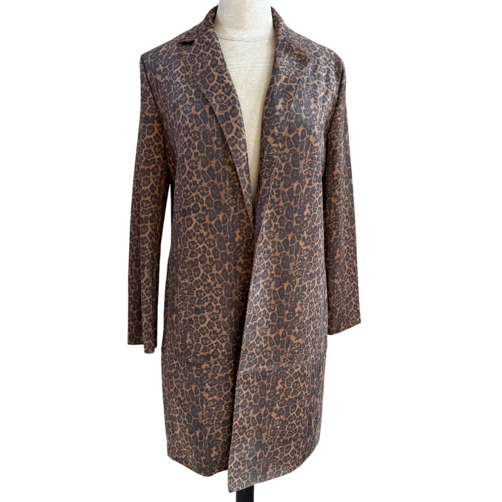 Magaschoni Cheetah Faux Leather Jacket
